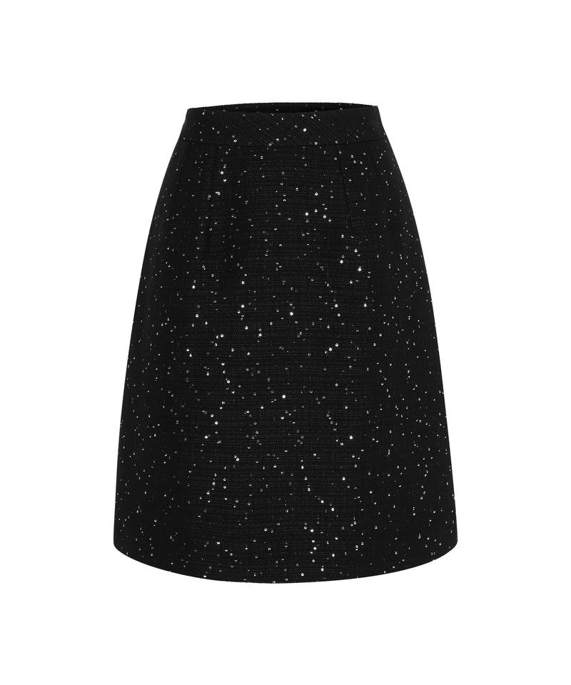 Machka Sequin Detail Mini Skirt Black