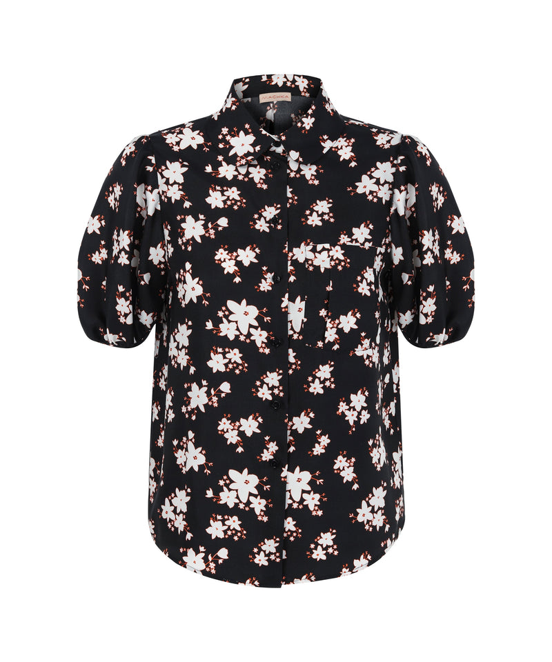 Machka Floral Printed Shirt Black