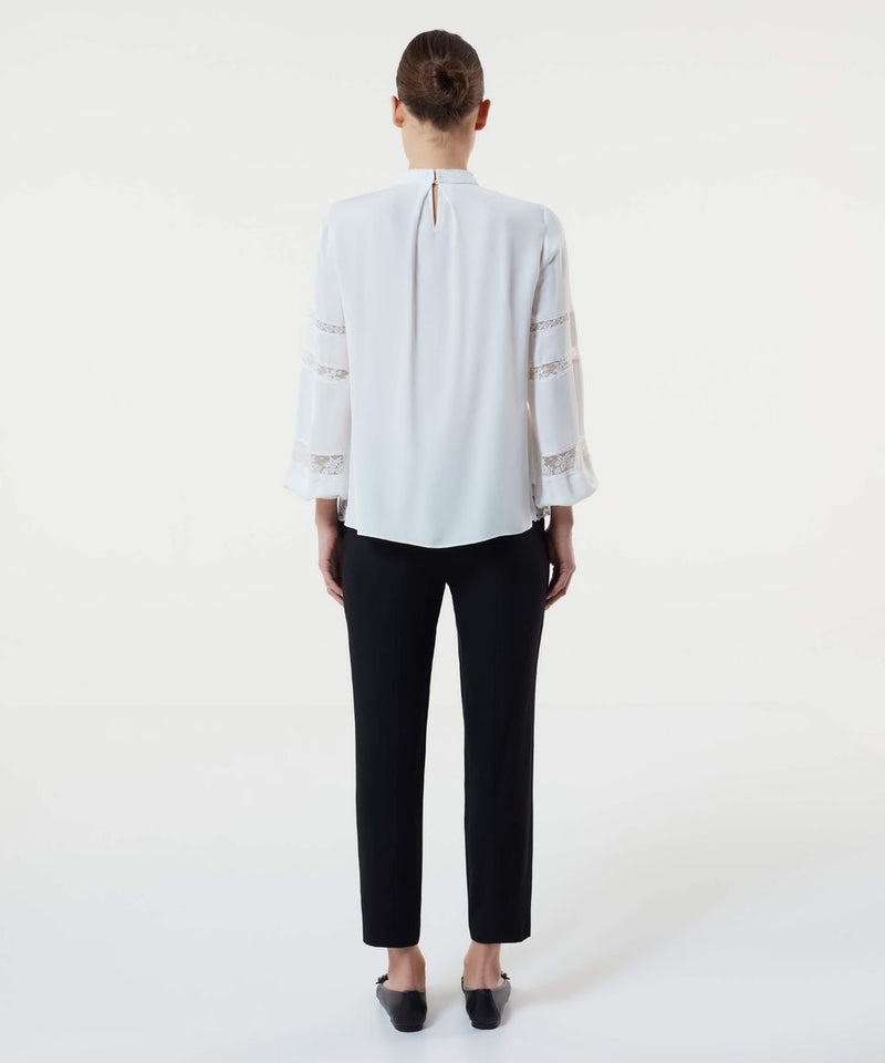 Machka Lace Detail Blouse Off White