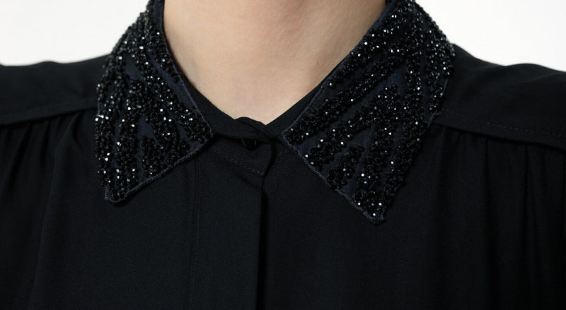 Machka Collar-Embellished Shirt Black