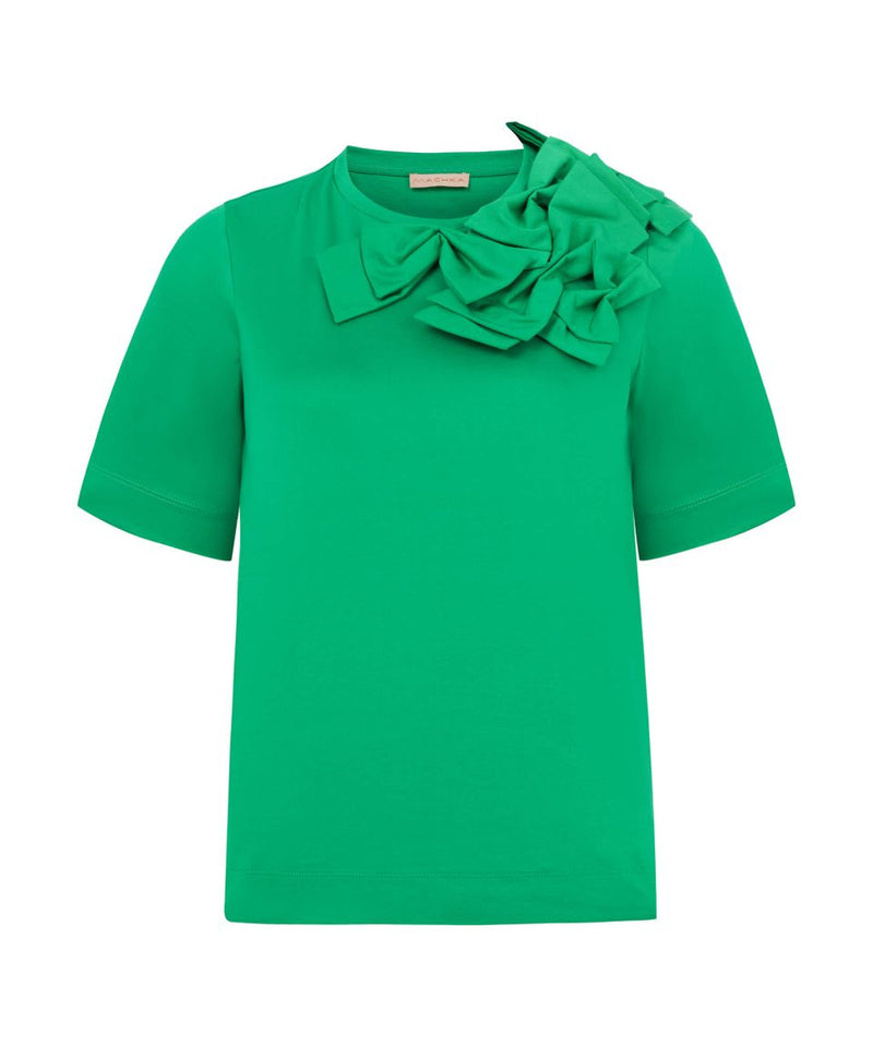 Machka Bow Detail T-Shirt Green