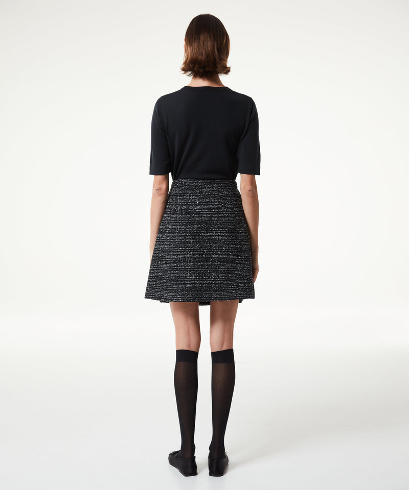 Machka Tweed Miniskirt Black