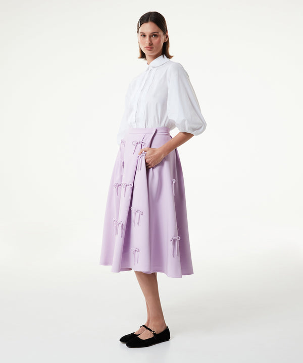 Machka Bow Midi Skirt Lilac