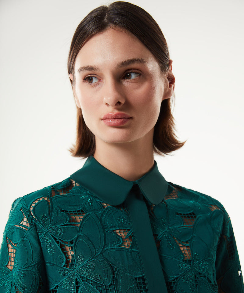 Machka Embroidered Shirt Dark Green