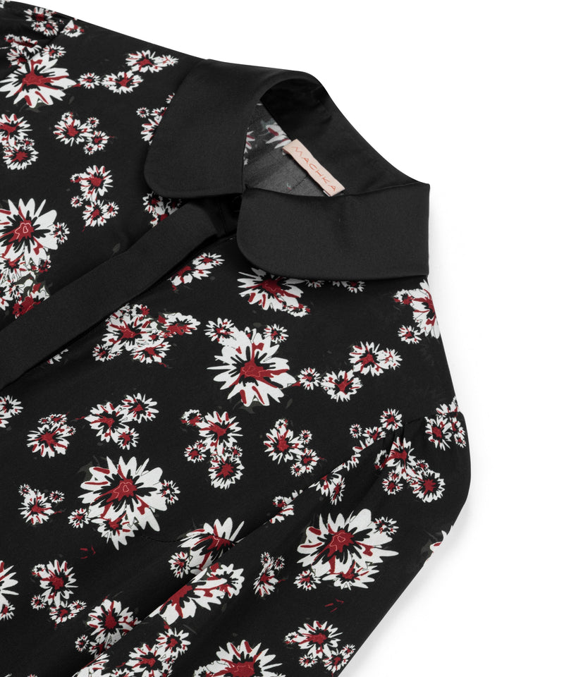 Machka Flower Pattern Shirt Black