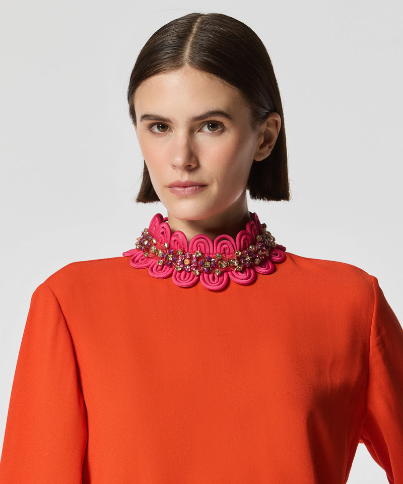 Machka  Embroidered Blouse Red