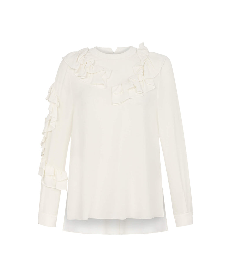 Machka Ruffle Detailed Blouse Off White