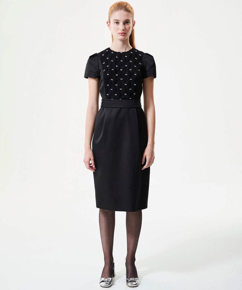 Machka Sheath Dress With Embellshed Detail Black