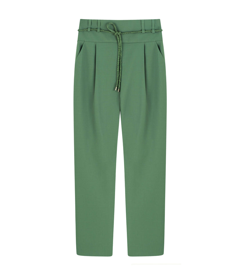 Machka Classic Pants With Cord Belt Dark Green