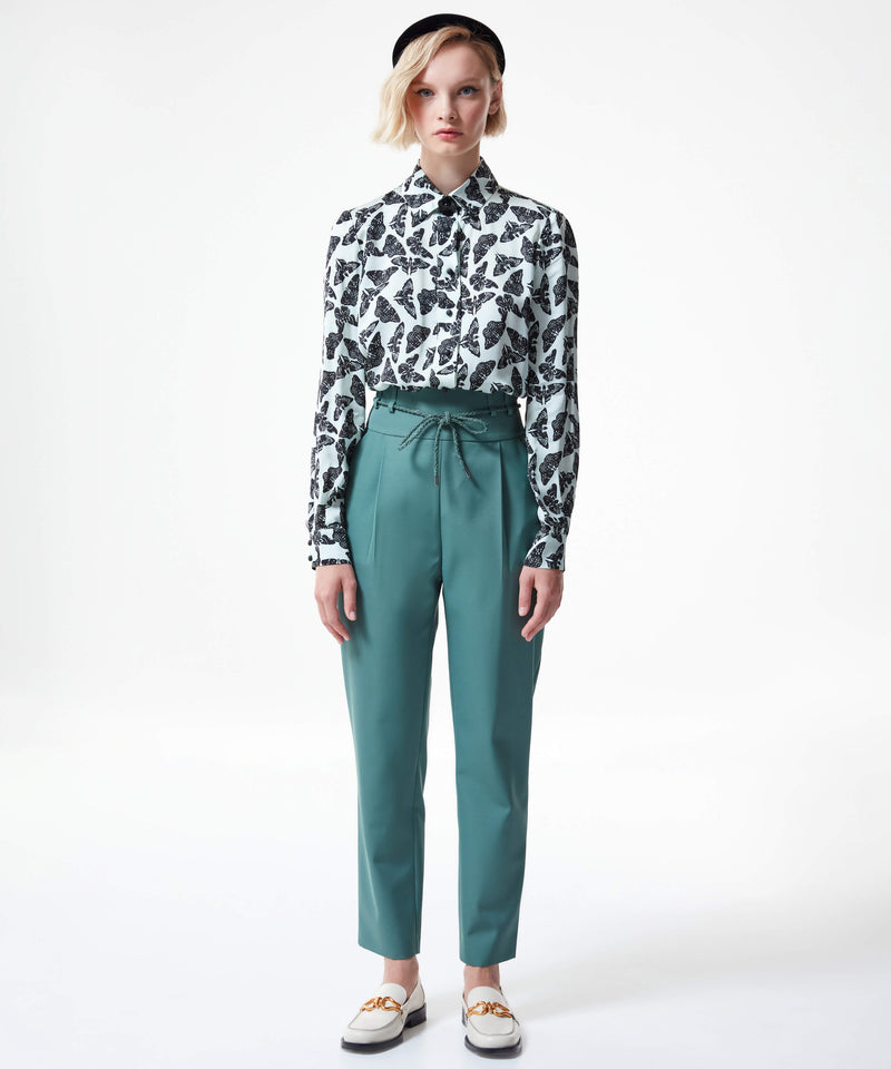 Machka Classic Pants With Cord Belt Dark Green