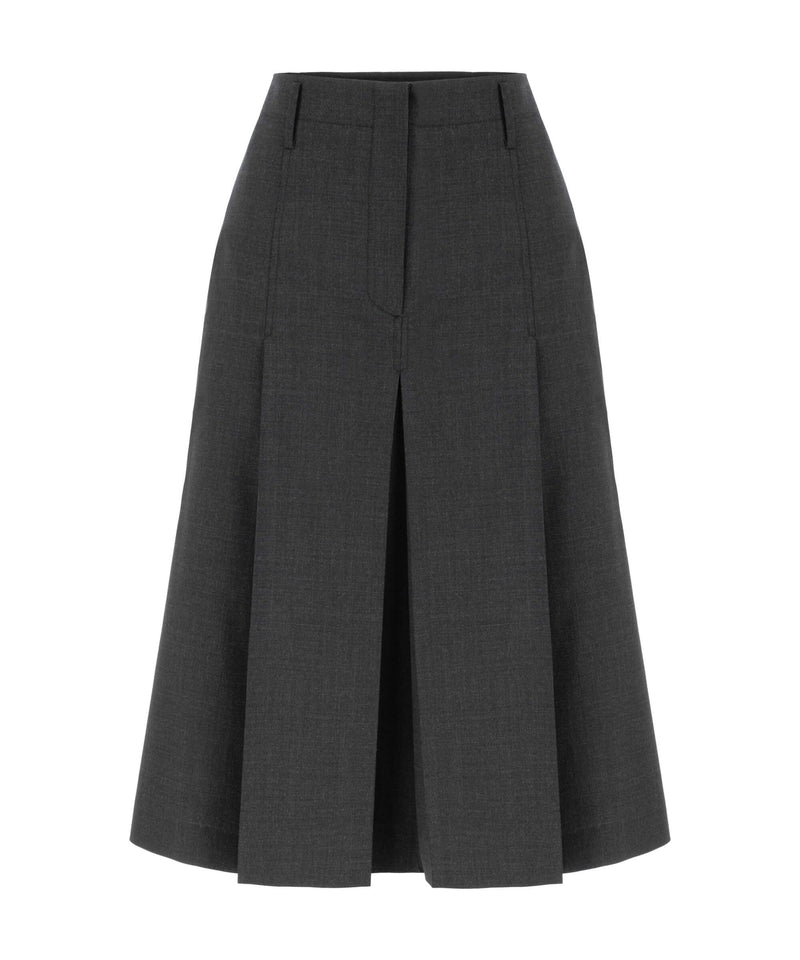 Machka Textured Pleated Skirt Anthracite