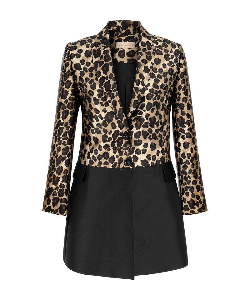 Machka Leopard Print Jacket Beige