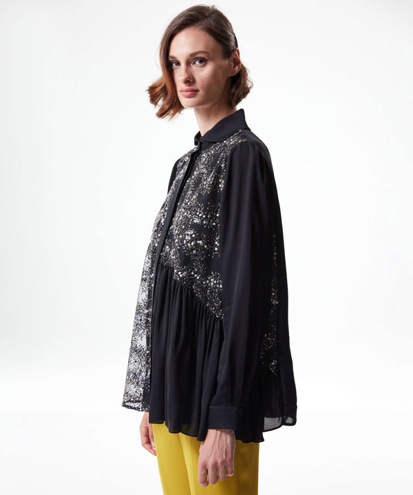 Machka Sequin-Embroidered Blouse Black