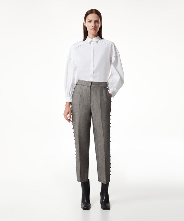 Machka Button Accessory Trousers Anthracite