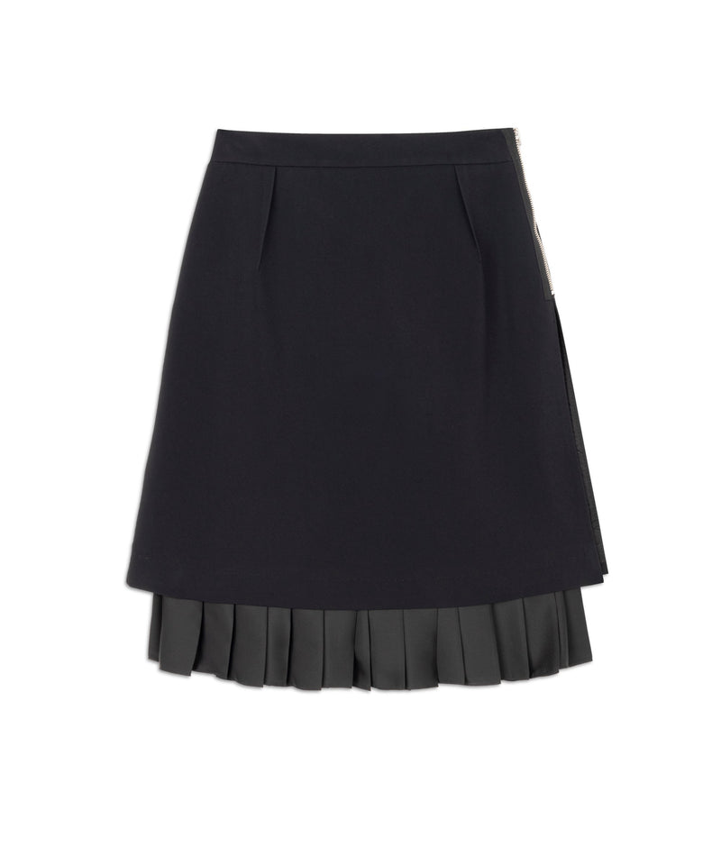 Machka Two-Piece Look Crepe Skirt Black