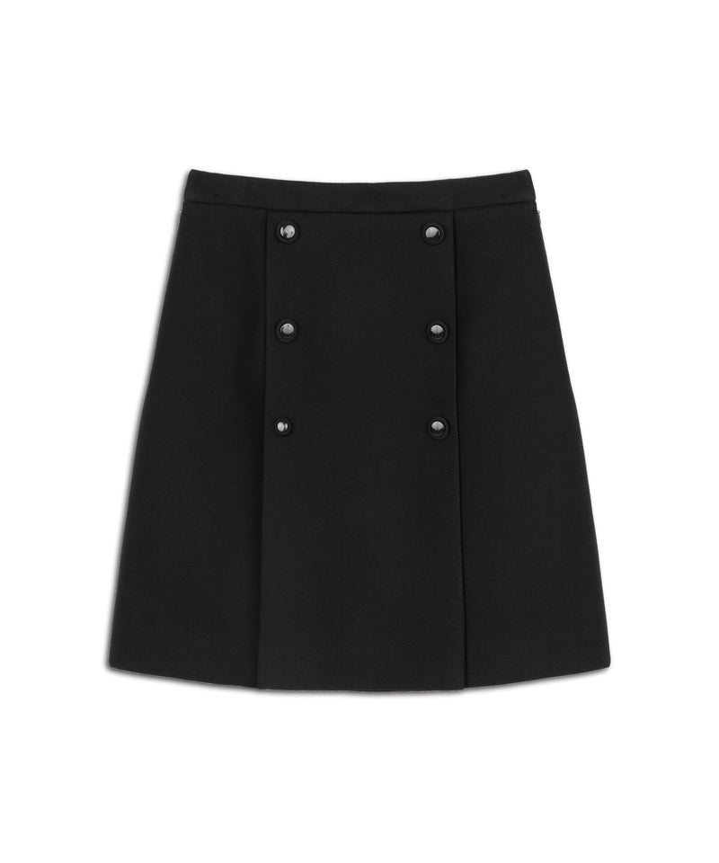 Machka Skirt With Ornamental Buttons Black