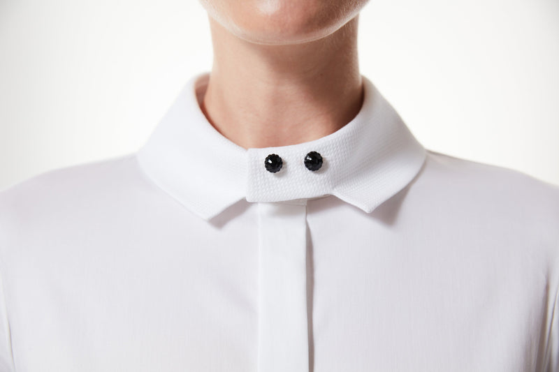 Machka Poplin Shirt With Ornamental Buttons White