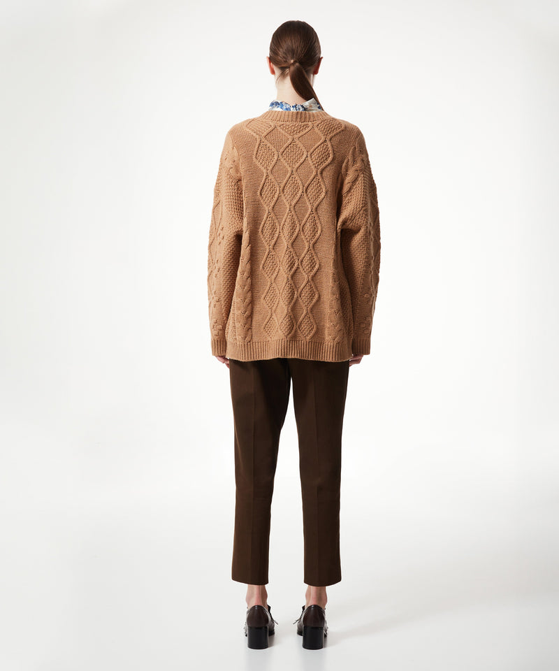 Machka Wool Blended Oversized Knitwear Camel