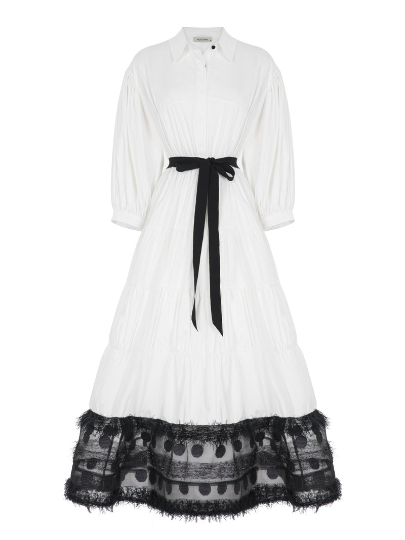Nocturne Long Pleated Dress