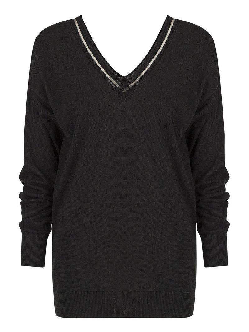 Nocturne Transparent Detail Sweater Black