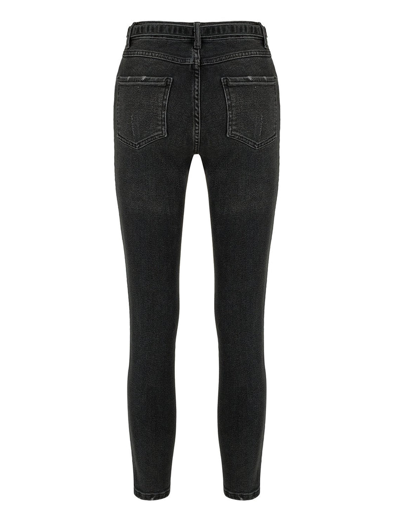 Nocturne High Waist Skinny Trouser Black