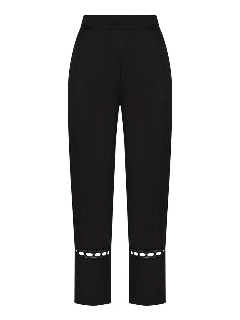 Nocturne Trouser Diecut Edge Black - Wardrobe Fashion