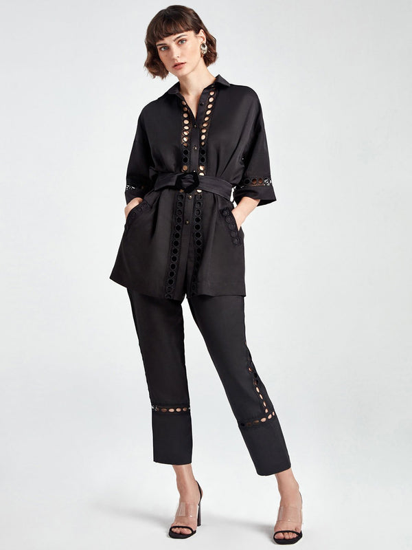 Nocturne Kimono Short Black - Wardrobe Fashion