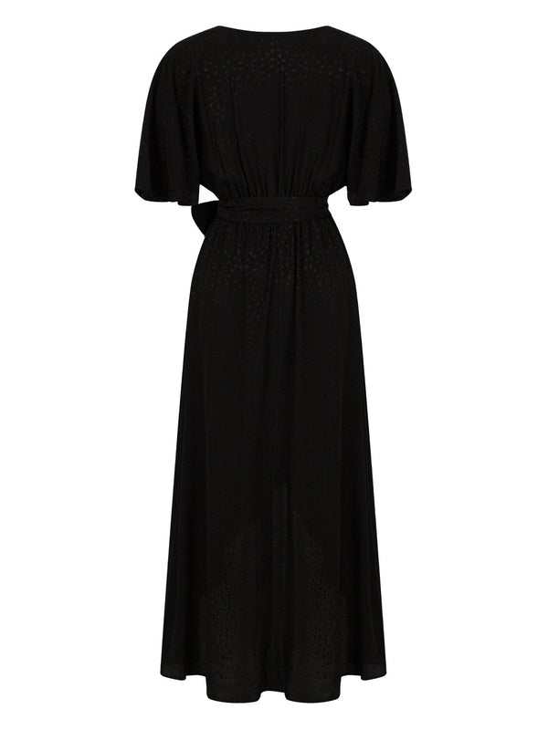 Nocturne Dress Flayered Wide S Black - Wardrobe Fashion