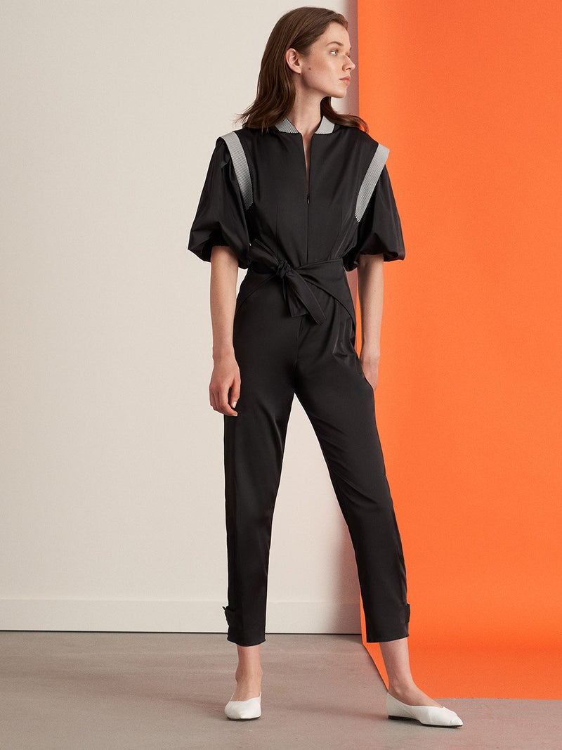 Nocturne Looking Belted Satin Tulum Black