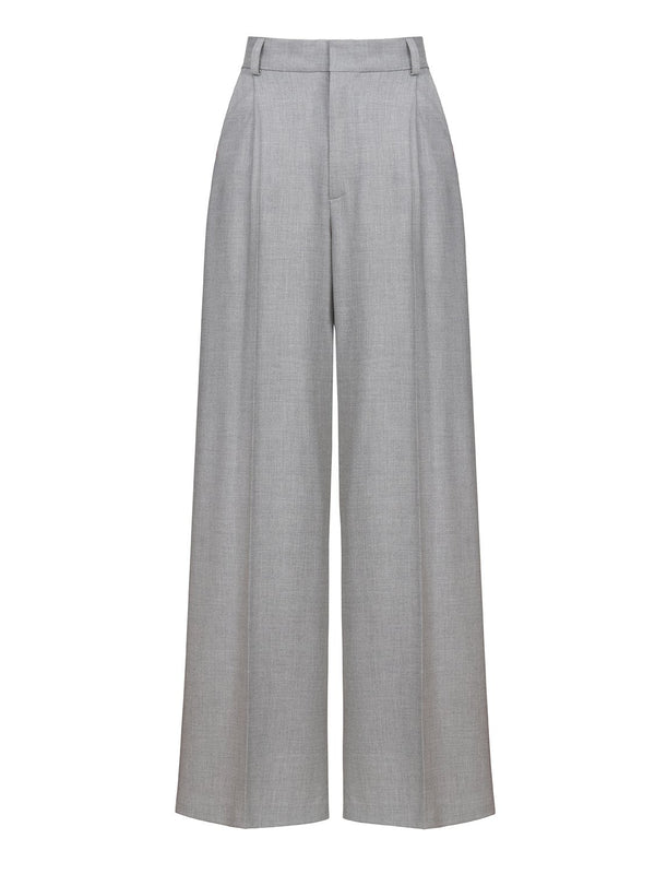 Nocturne High Waist Palazzo Trouser Grey