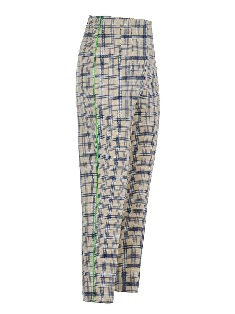 Nocturne Piping Detailed Plaid Trousers Varyant