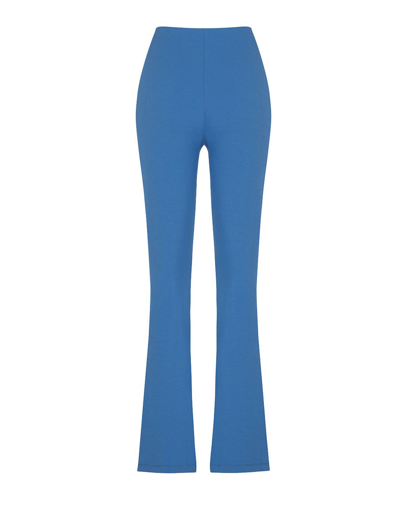 Nocturne Slit Flared Trousers Blue