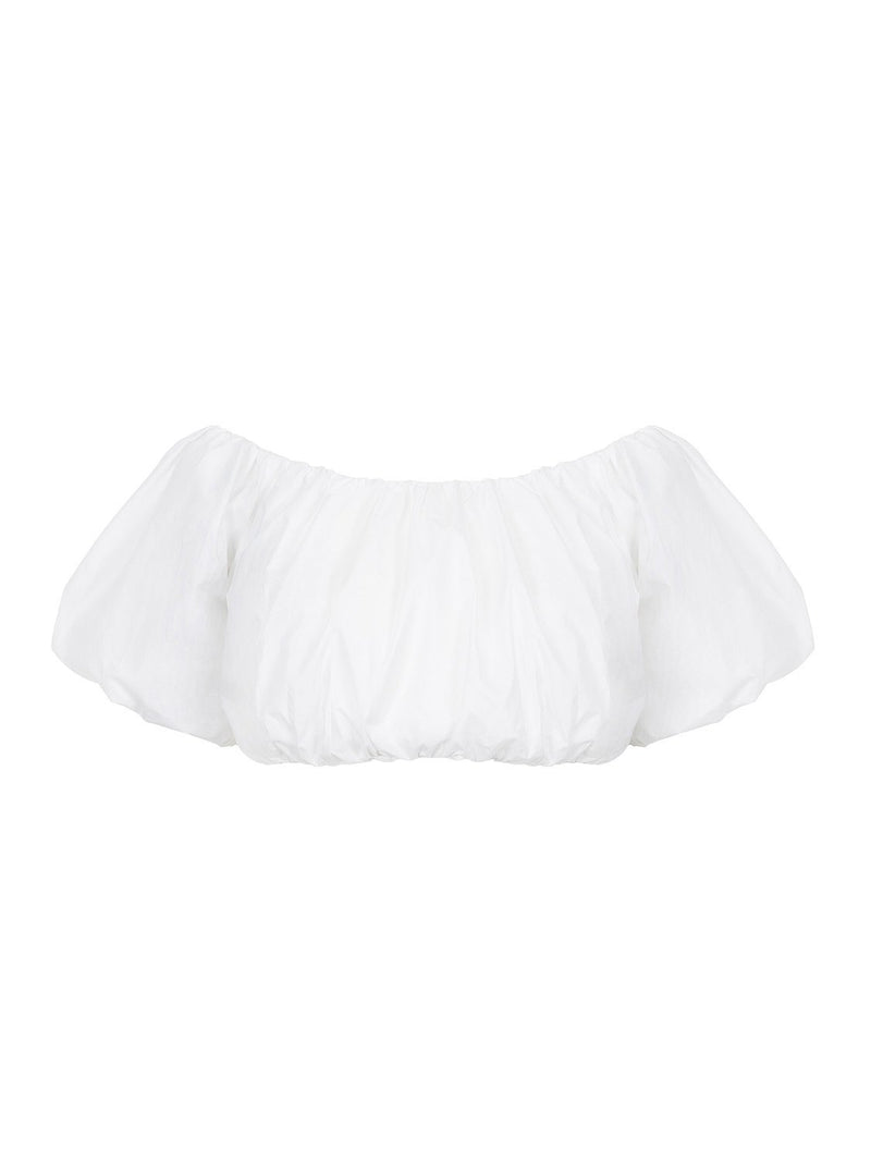 Nocturne 
Watermelon Sleeve Crop Top White