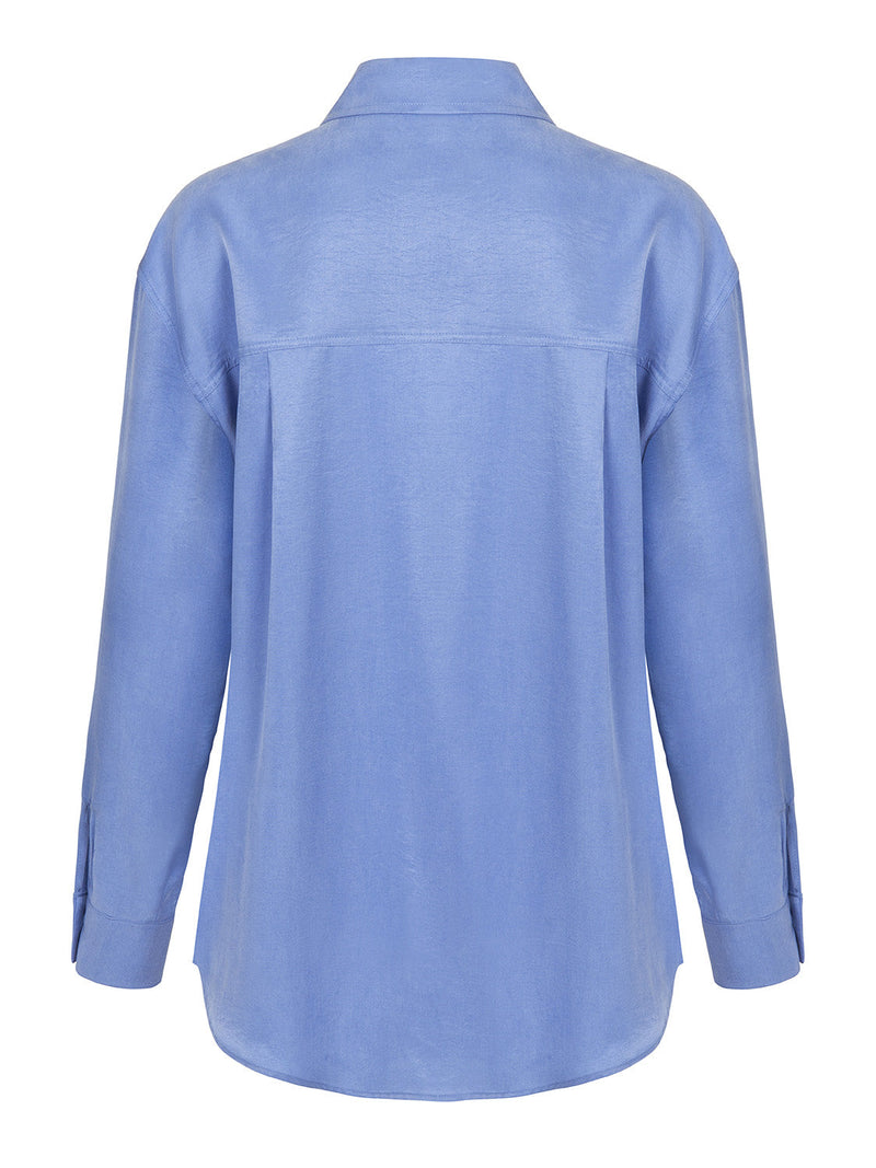 Nocturne Flowy Oversize Shirt Blue