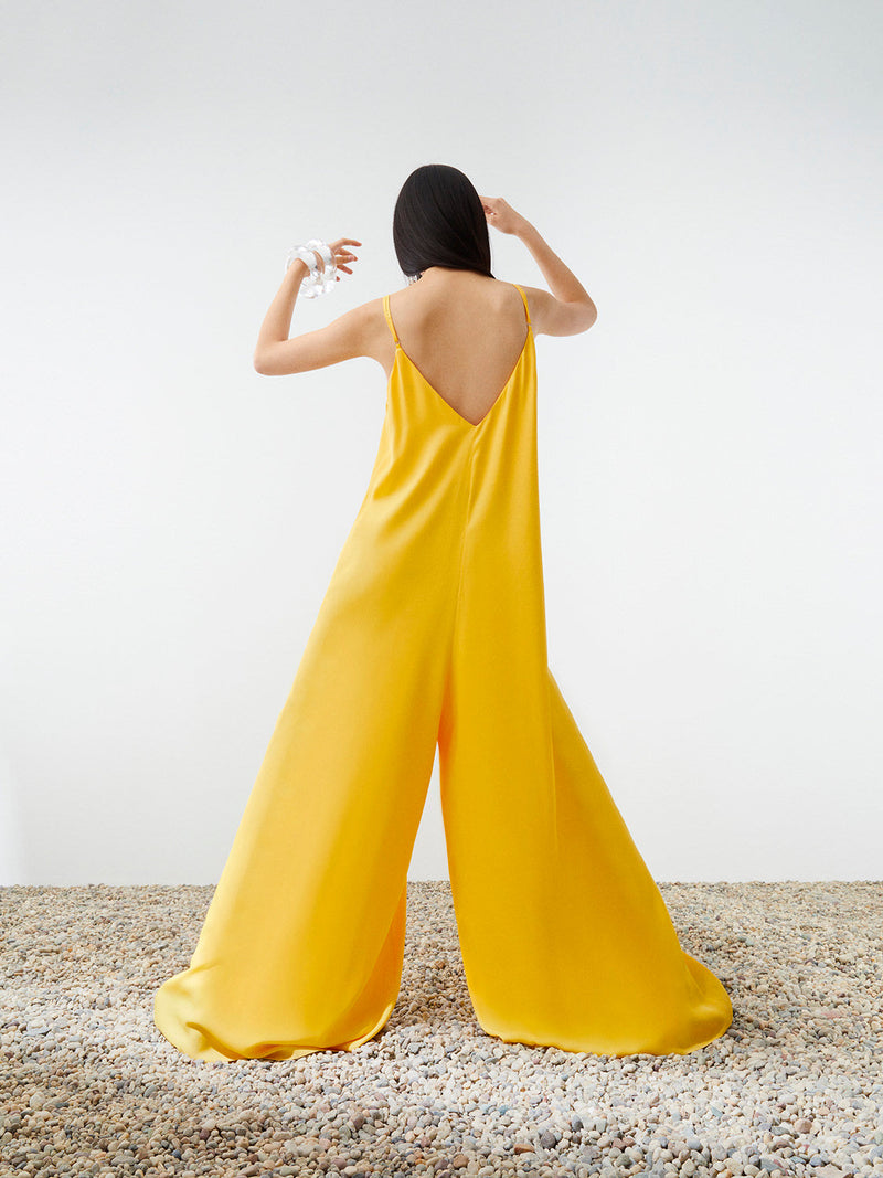 Nocturne Rope Suspended Jumpsuit Yellow