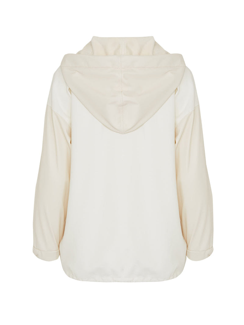 Nocturne Hooded Oversize Sweatshirt Ecru