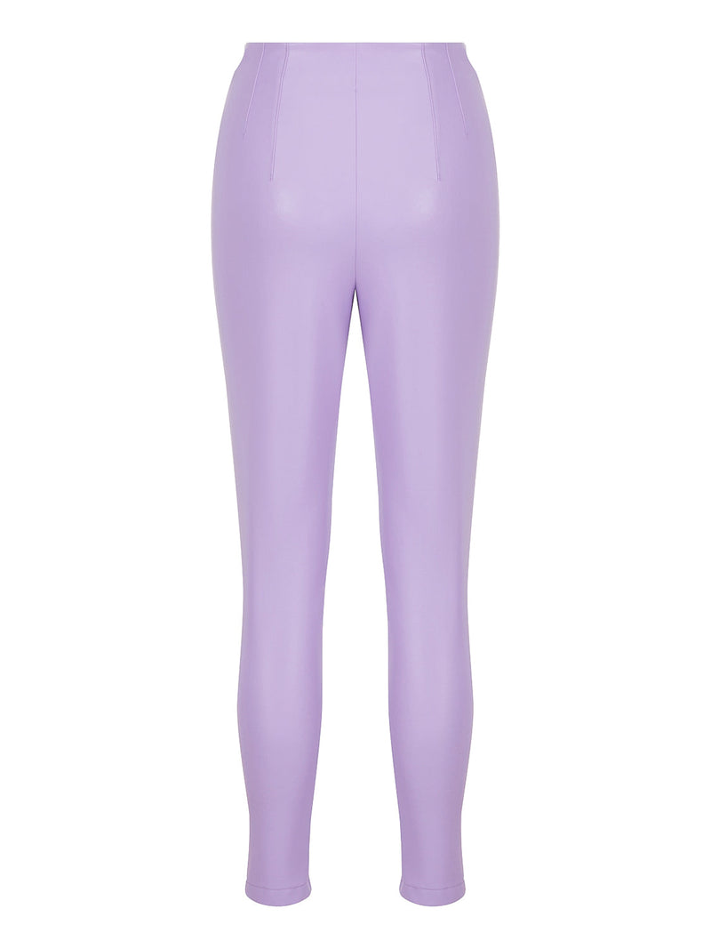 Nocturne Synthetic Leather Trousers Purple