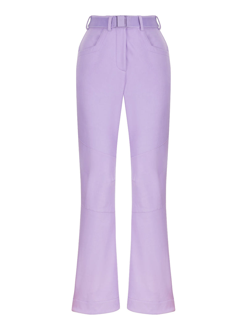 Nocturne Belted High-Waisted Trousers Violet