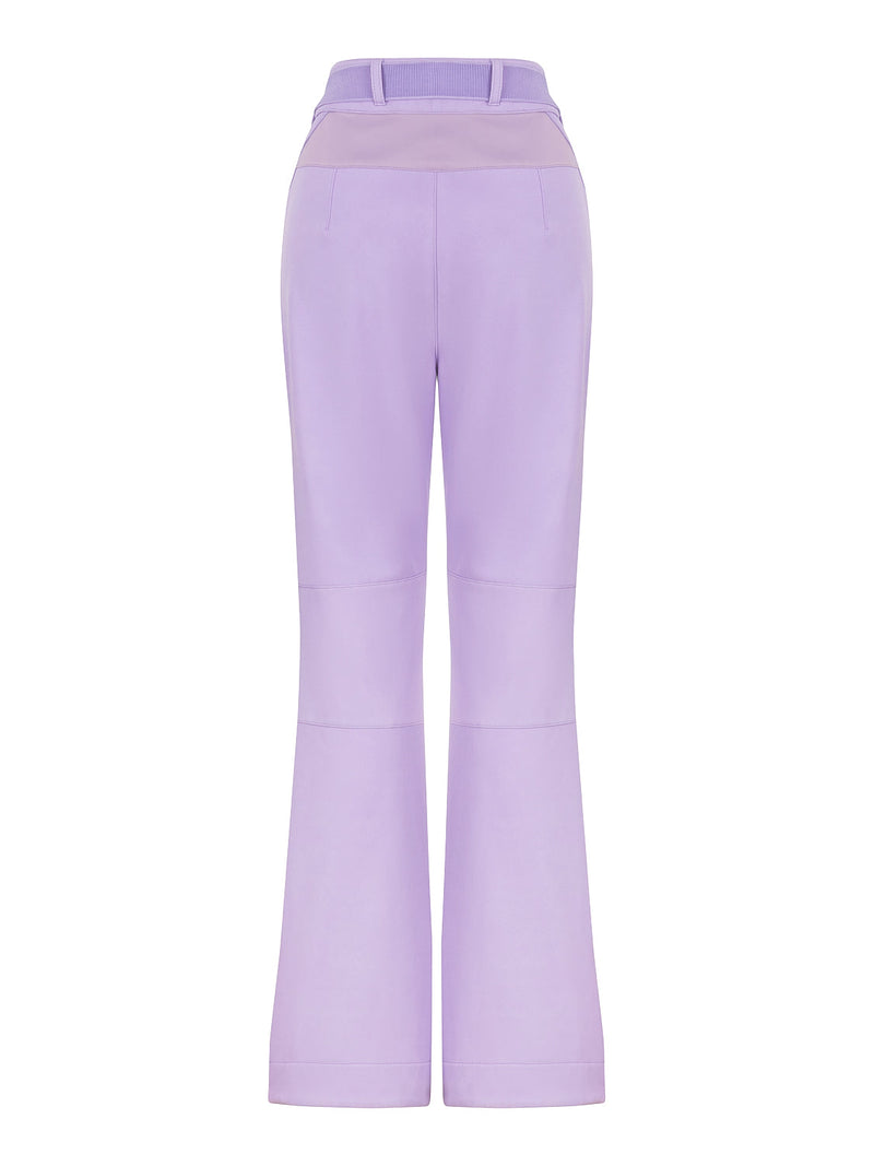 Nocturne Belted High-Waisted Trousers Violet