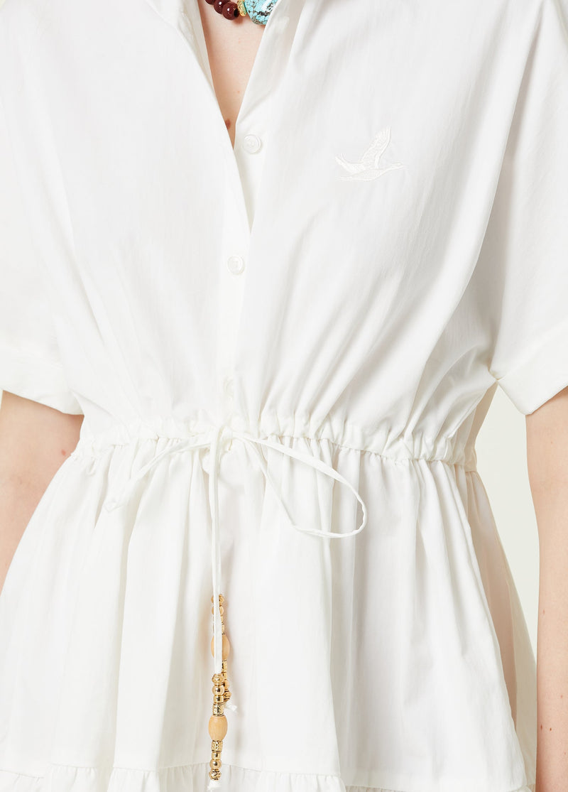 Beymen Club Waist Belted Mini Shirt Dress White