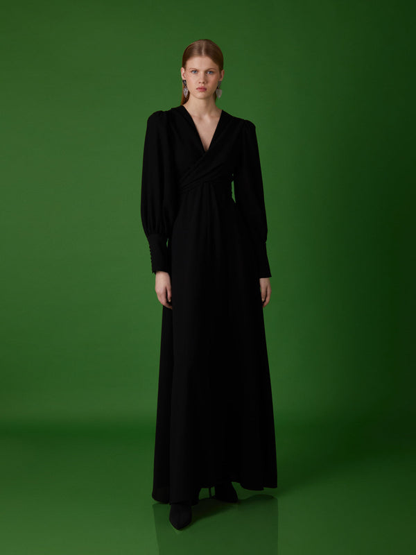 Nocturne V-Neck Maxi Dress Black