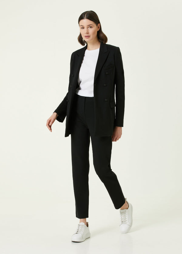 Beymen Collection Double Breasted Knitted Blazer Black