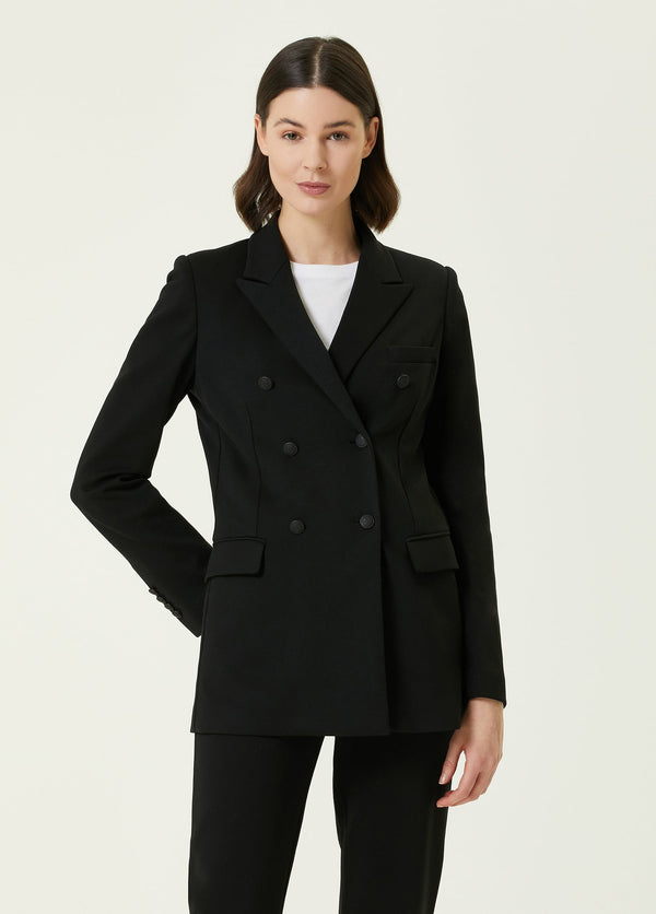 Beymen Collection Double Breasted Knitted Blazer Black