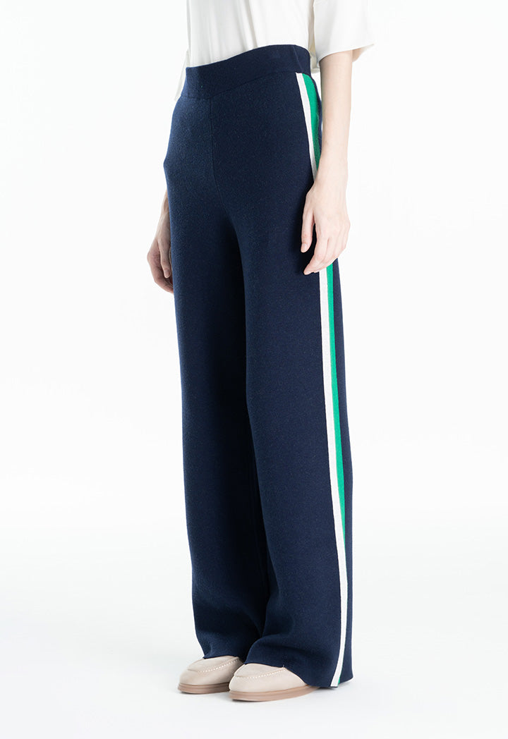 Choice Side Contrast Stripe Trouser Navy