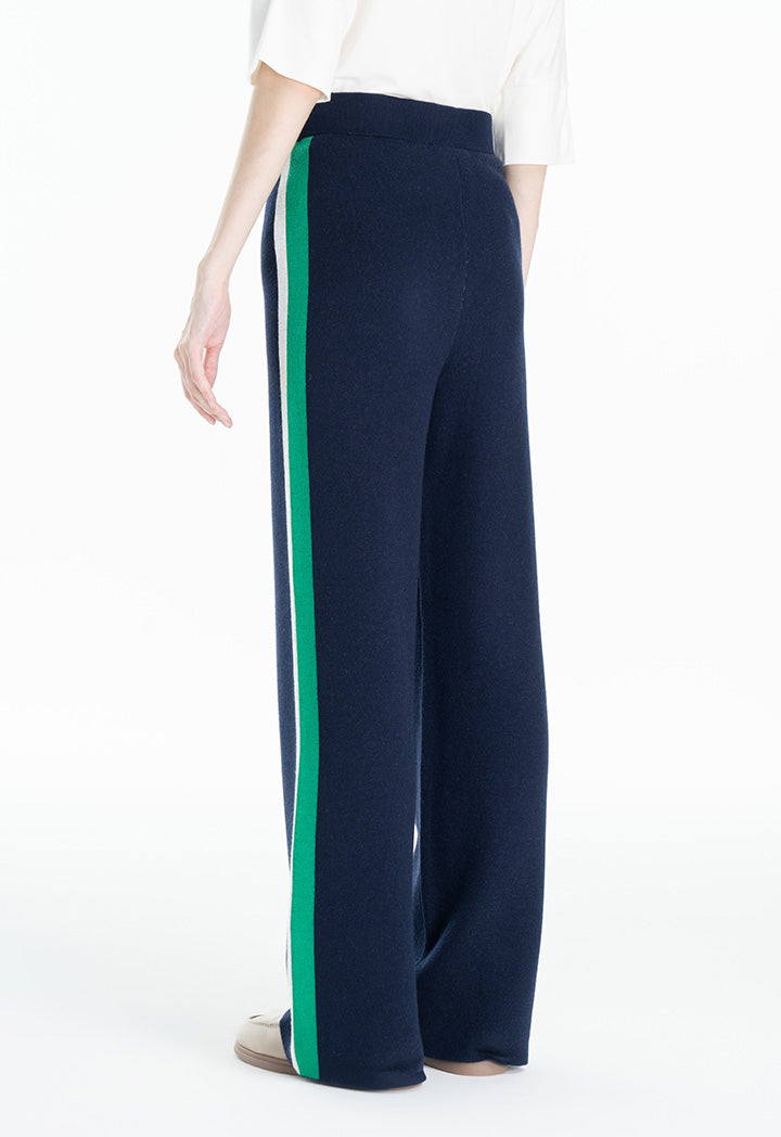 Choice Side Contrast Stripe Trouser Navy