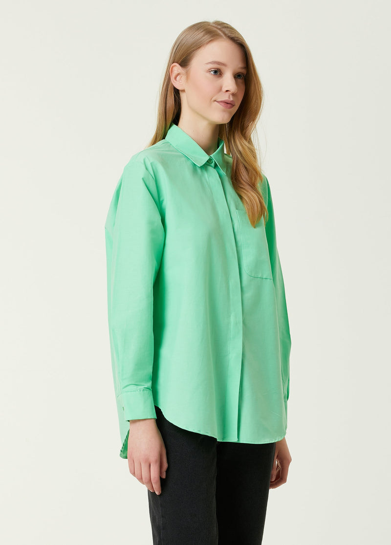 Beymen Club Boyfriend Poplin Shirt Green